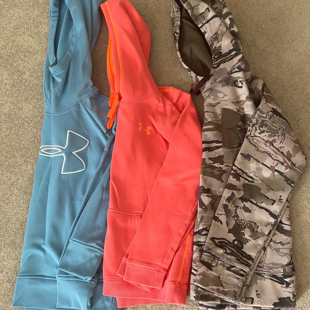 Bundle Of 3 Under Armour Hoodies